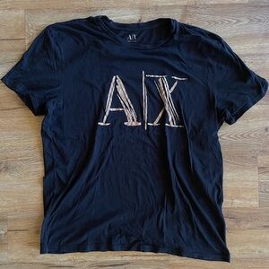 Armani Exchange Black Crew Neck Tee